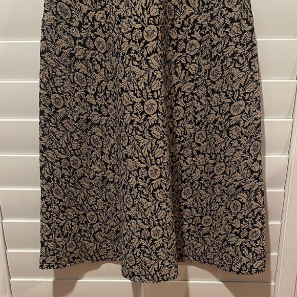 Michael Kors Black and Gold Floral Knit Dress- Size Small - Picture 2 of 4